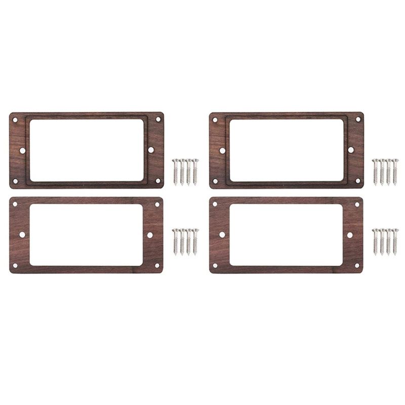 

4Pcs Electric Guitars Wooden Humbucker Guitar Pickup Frame Pickup Mounting Ring