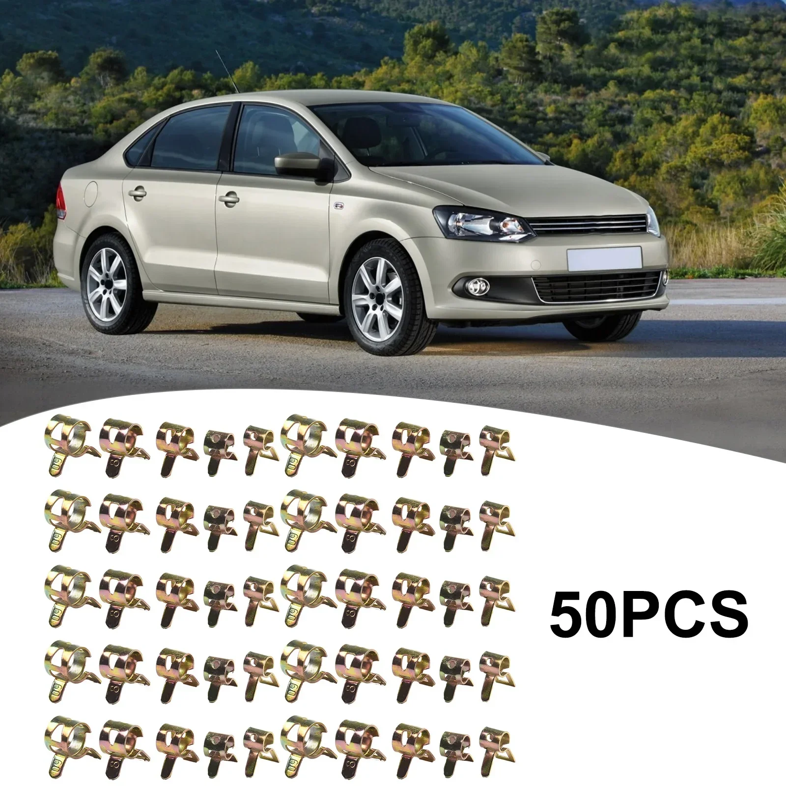 50 шт. 5-9 мм крепежные пружинные зажимы из нержавеющей стали для топливной