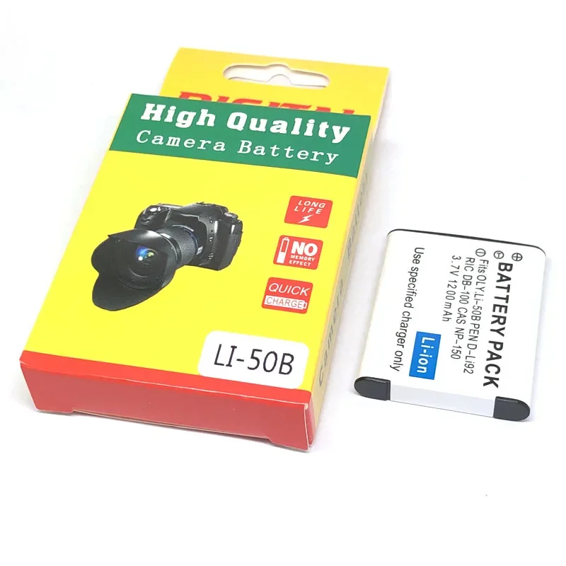 Li-50B D-Li92 CNP150 DB100 Аккумулятор для Olympus Pentax Casio RICOH u6020 XZ10 800UZ VR370 VH520 VG190 TG860 SZ31 8010 SH25 SH21 (art.: 3920ccc2cc117) - 3920ccc2cc117