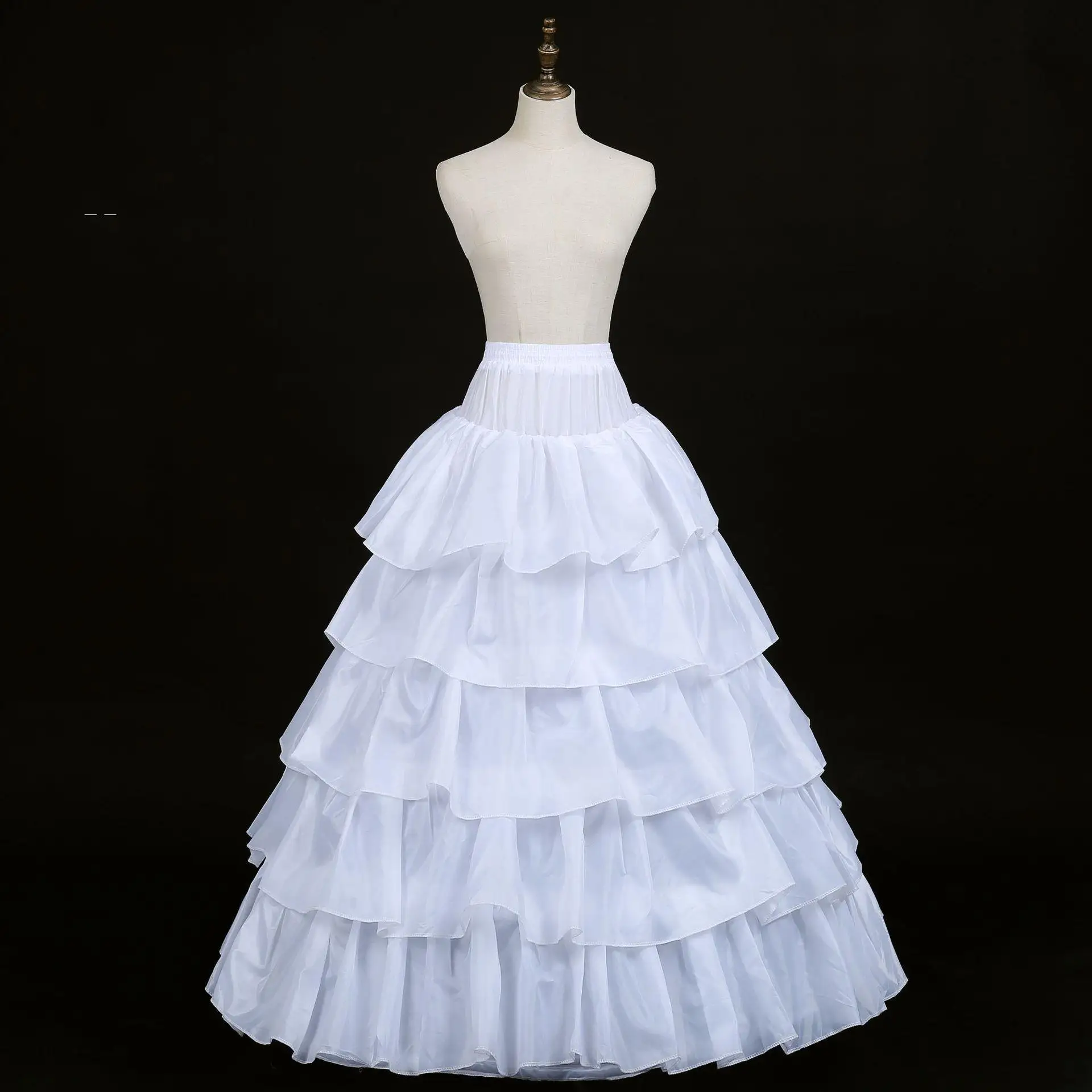 

Женские белые кринолиновые подъюбники, 4-х слойная бальная Нижняя юбка-комбинация с оборками, свадебное платье для невесты
