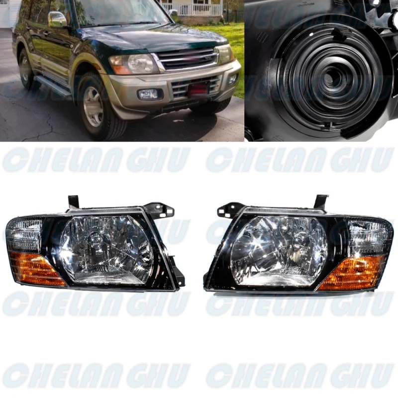 1 пара фар в сборе подходит для Mitsubishi Pajero MONTERO 2000 2001 2002 2003 2004 2005 2006 автомобильные