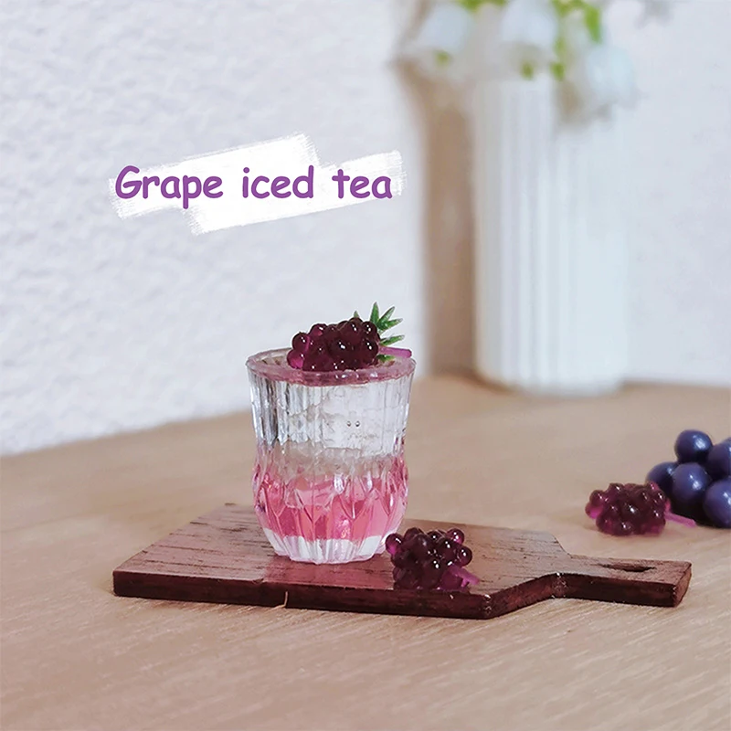 Кукольный домик мини-виноград ледяной чай модель напитка для кукольного дома