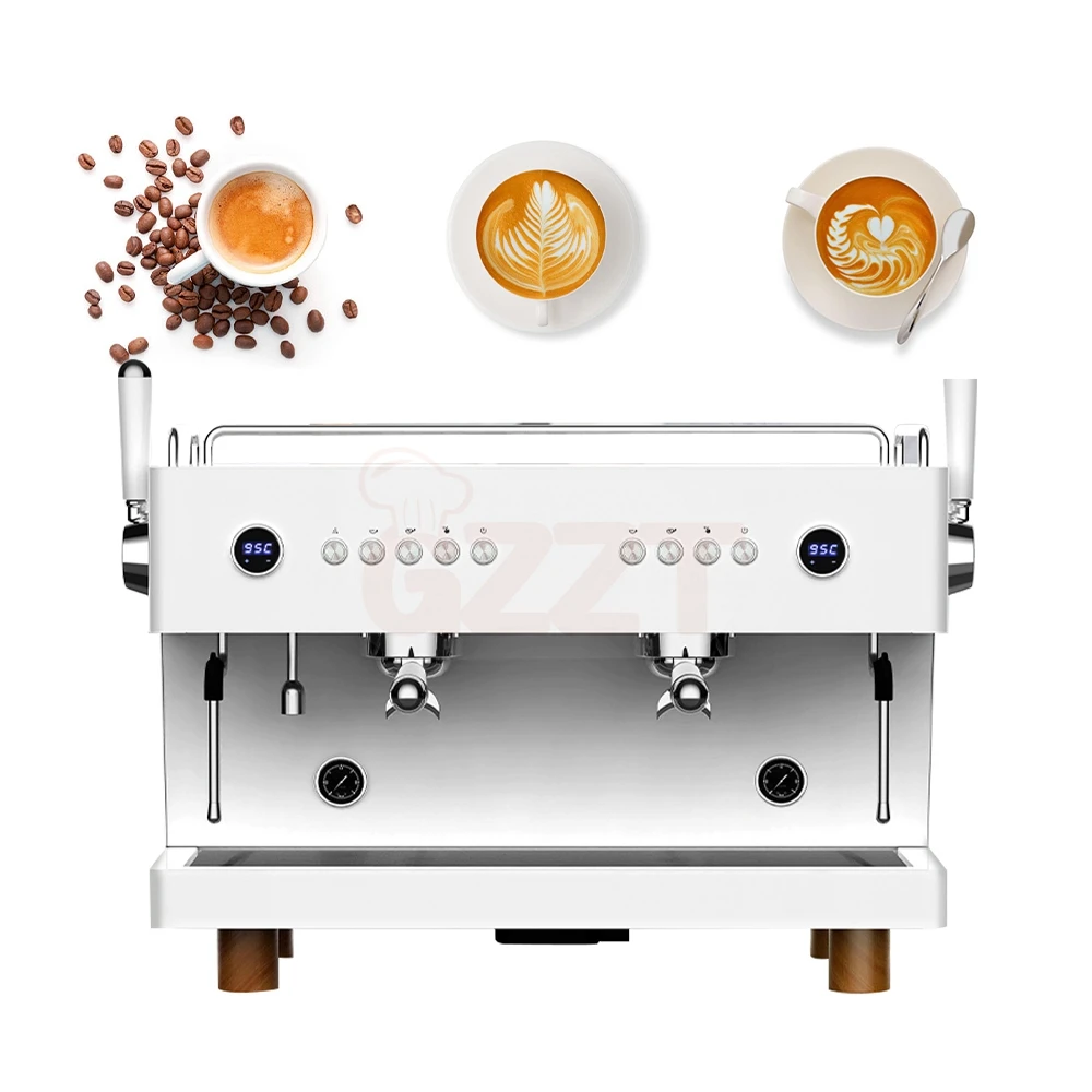 4200W Professional Cappuccino Maker Electronic Semi-Auto Double Head Espresso Coffee Machine For Cafe With Imported Italy Pump