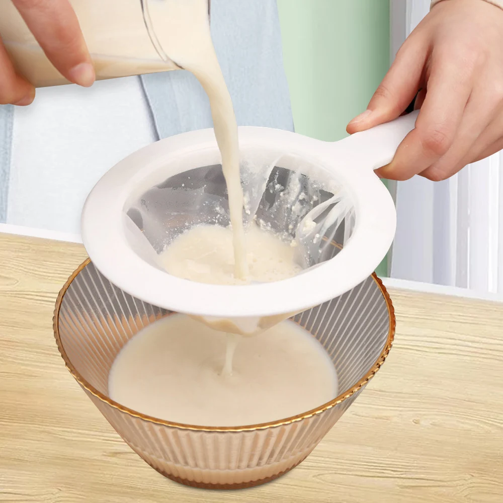 

100/200/400 Mesh Reusable Nylon Ultra Fine Filter Mesh Strainer Spoon Sieve Soy Milk Juice Coffee Food Filter Kitchen Colander