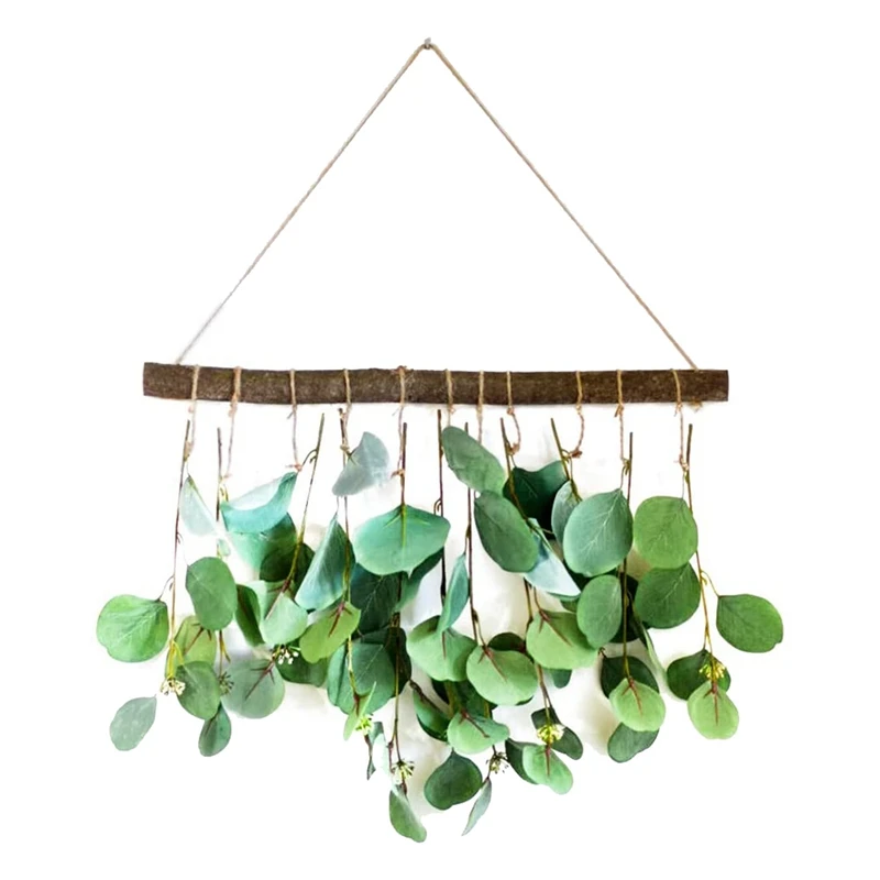 

Artificial Eucalyptus Wall Hanging Eucalyptus Plants With Wooden Stick,Farmhouse Boho Bedroom,Wedding Decorations
