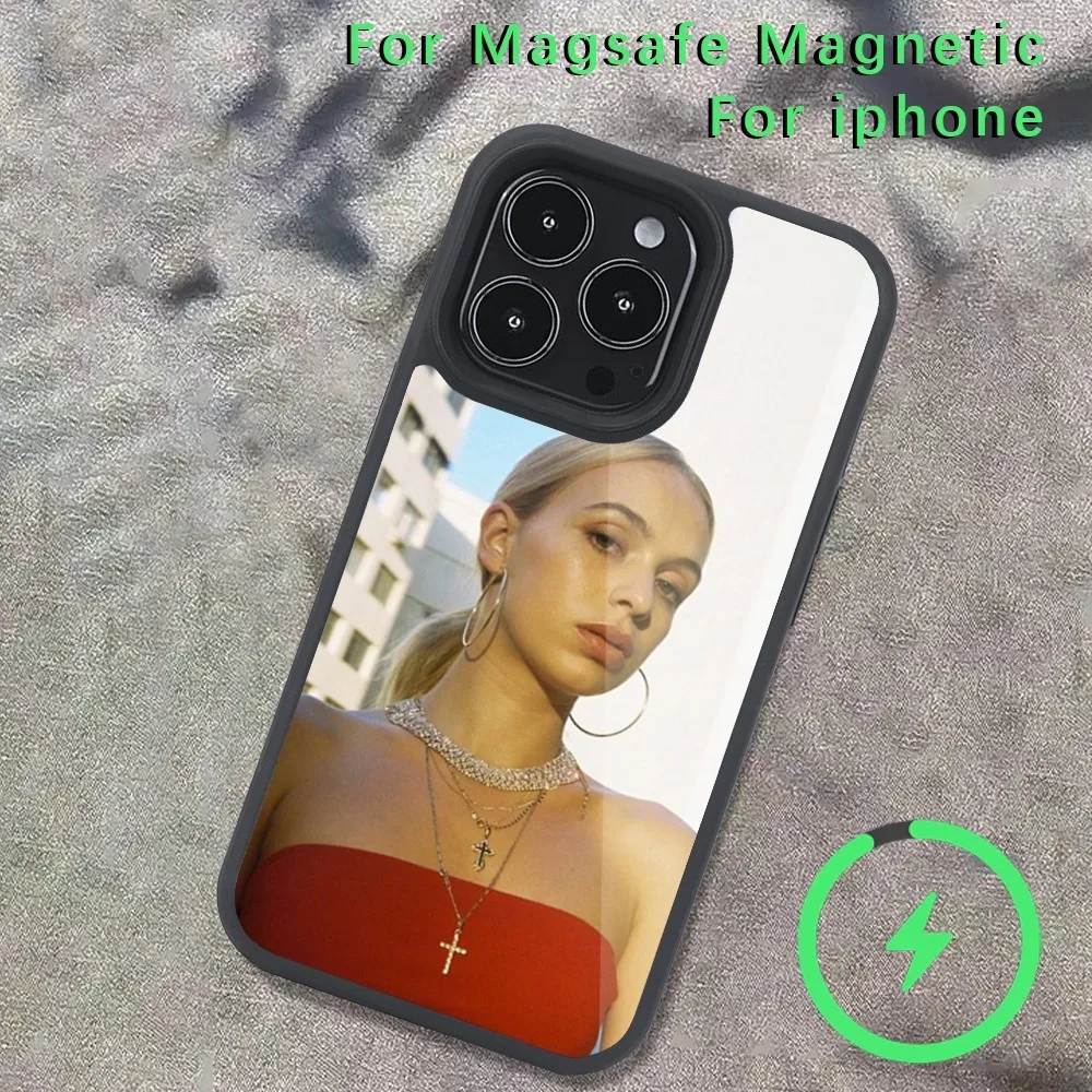 Чехол для телефона B-Bad Gyal singer iPhone 14 13 12 11 15 Pro Max Magsafe Беспроводная зарядка плюс