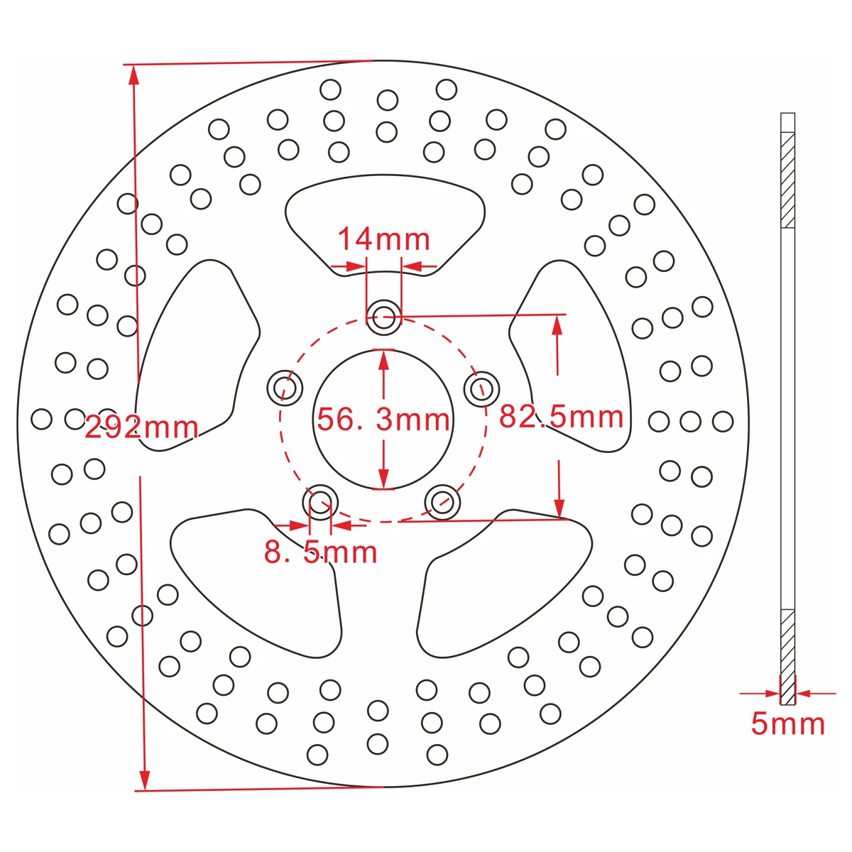 Фото Ротор переднего тормозного диска 292 мм для 1584 FLSTB FAT BOY SPECIAL 10-13 FLSTB SOFTAIL CROSS BONES 08-11 №2