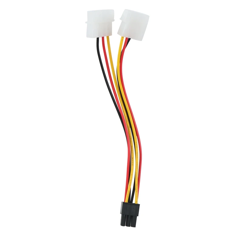 2 адаптера питания Molex-PCI-E 4 контакта 6 контактов кабель преобразователя