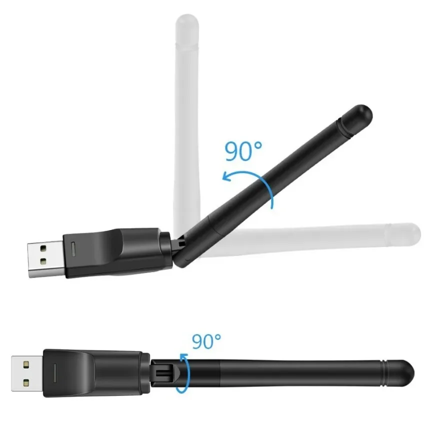 150 Мбитс USB-адаптер Wi-Fi 2,4 ГГц с антенной MT7601 USB Беспроводная сетевая карта 802.11ngb Ethernet-ключ LAN ПК WiFi-приемник (art.: 3920cfde6af86) - 3920cfde6af86
