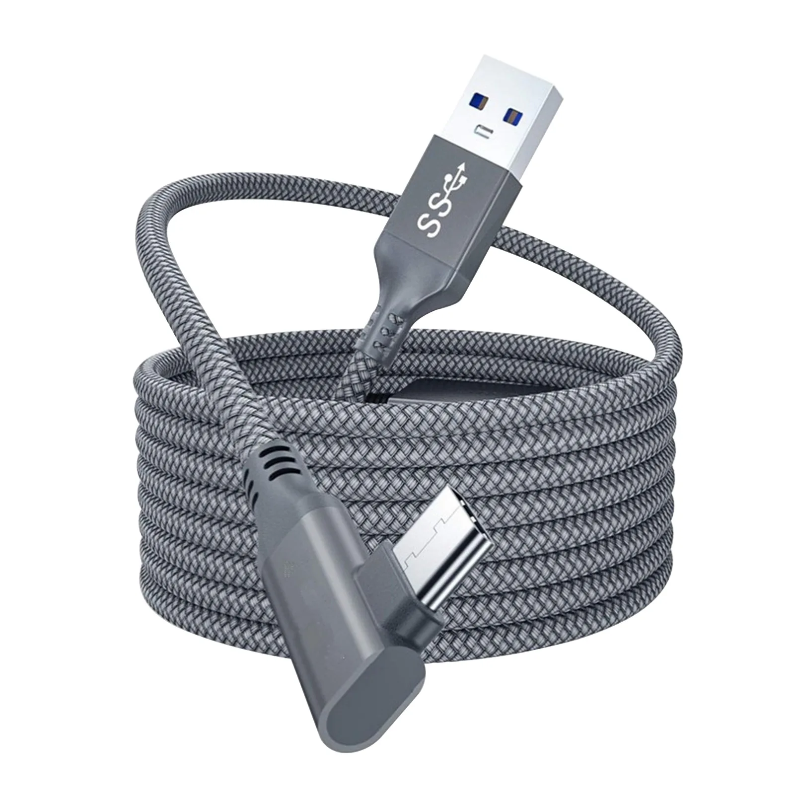 

16FT Flexible PC Ergonomic Design VR Link Cable USB 3.0 Type C To A Fast Charging Lightweight Professional For Oculus Quest 2