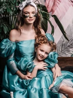 gardenwed organza flower girl dress princess dress mother and daughter dress little bride dress girl birthday dresses