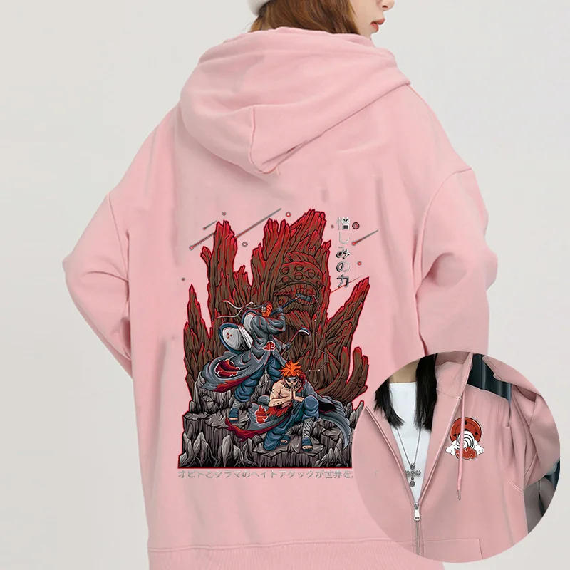 Толстовки с принтом аниме Uchiha Obito повседневные толстовки для пар студентов