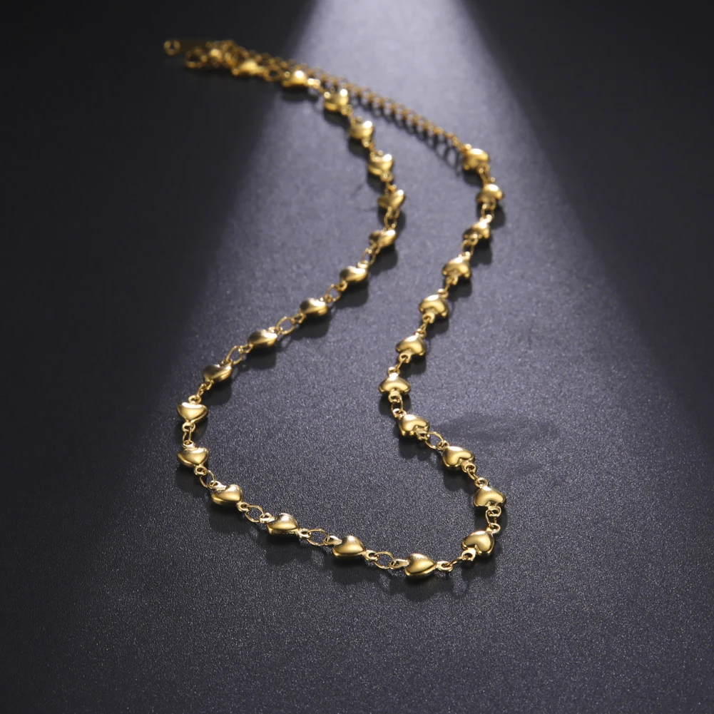 Ожерелье женское с бусинами в форме сердца