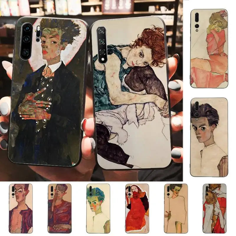 

Egon Schiele Phone Case for Huawei P30 40 20 10 8 9 lite pro plus Psmart2019