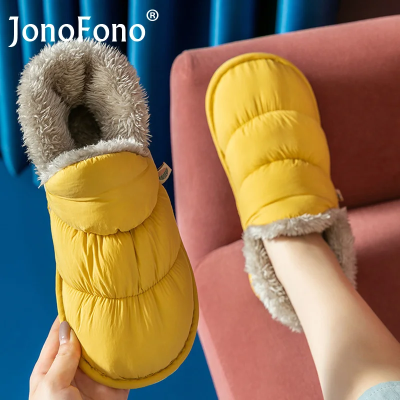 

Новинка, женские тапочки jonoтелефона, теплая зимняя обувь с мехом для женщин, домашняя модная Милая женская обувь, Повседневная Популярная о...