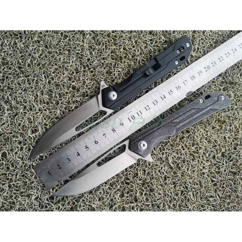 

J045 Bearing Quick Opening Folding Knife D2 Blade All-Steel Handle