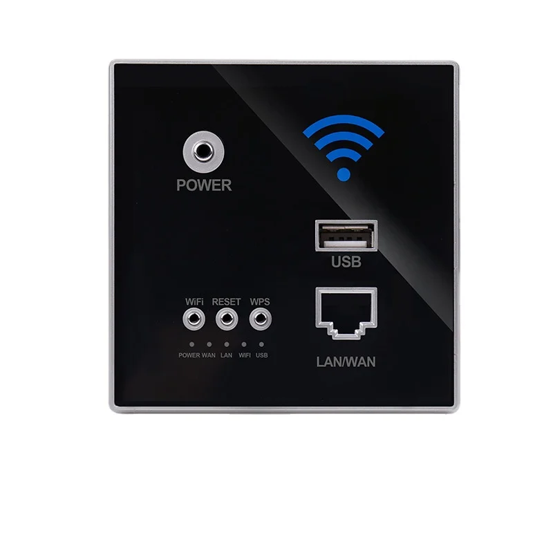 

Беспроводная Wi-Fi настенная розетка Rj45, AP реле, интеллектуальная USB-розетка, кристальная стеклянная панель, 300 Мбит/с, встроенный Wi-Fi роутер