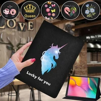 tablet stand case for samsung galaxy tab s7 11s6 lite 10 4s6 10 5s5e 10 5s4 10 5 inch color print leather protective cover