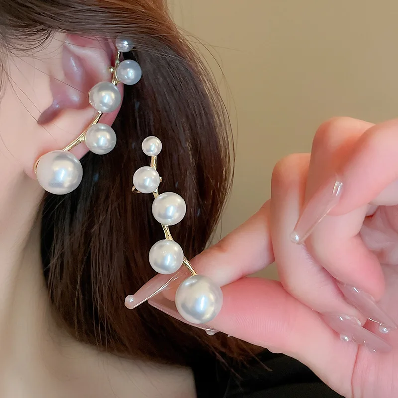 

Imitation Pearl Earrings for Women Trendy Temperament Ear Clip Romantic Wedding Party Jewelry Female Stud Earring Accessories