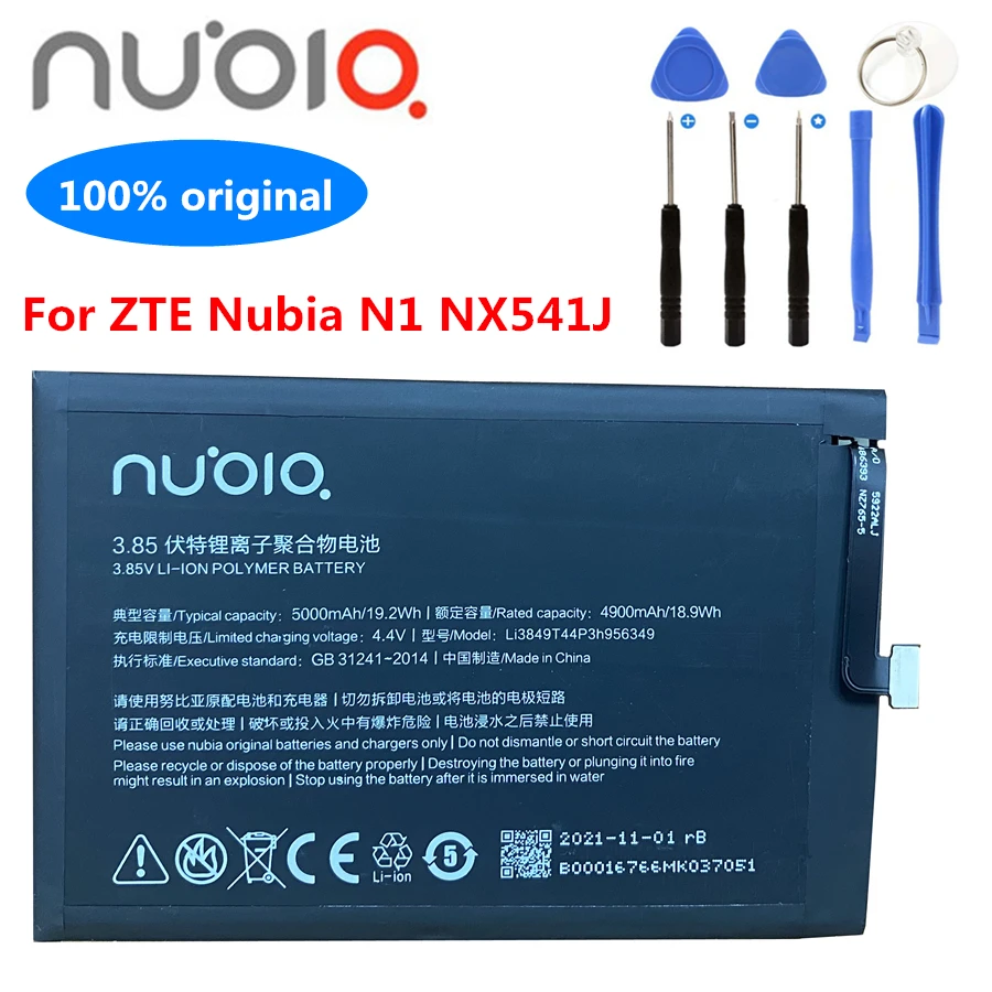 Новый оригинальный аккумулятор 5000 мАч Li3849T44P6h956349 для ZTE Nubia N1 NX541J, высококачественные батареи для сотового телефона