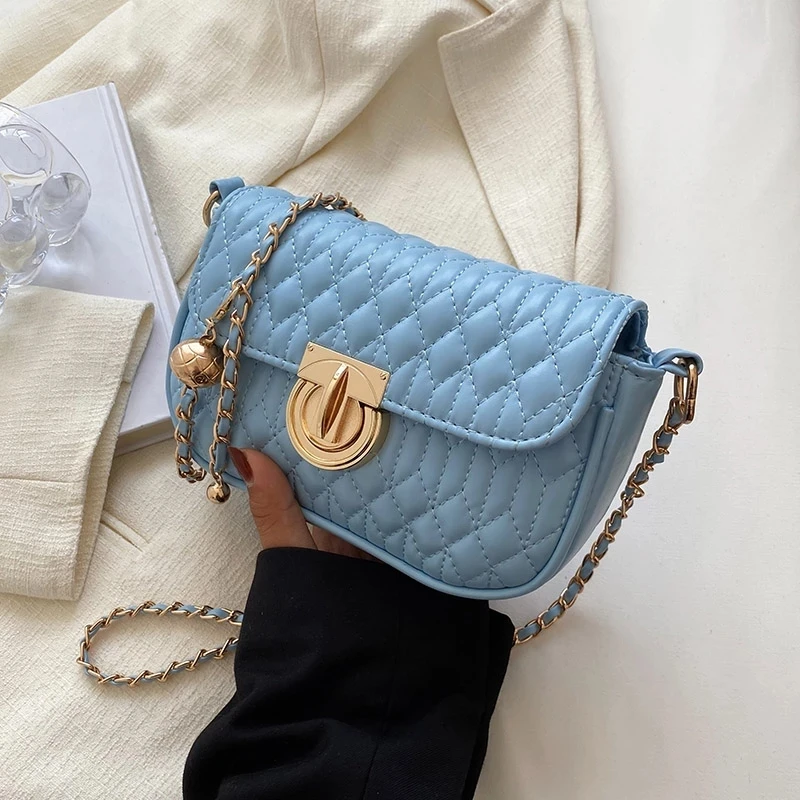 

Cute Crossbody Messenger Sling Bags Shoulder Bags for Women 2022 Solid Small Summer Luxury Brand Hit Simple Chain Handbags Purse