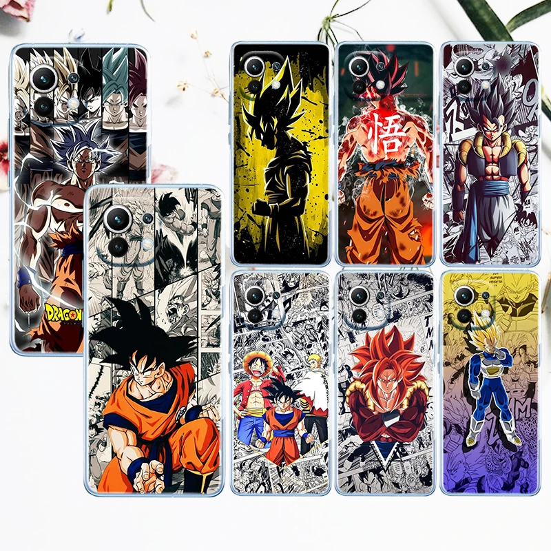 

Comic Dragon Ball Goku For Xiaomi Mi 12 12X 11 11T 11i 10T 10 Pro Lite Ultra 5G 9T 9SE A3 Transparent Soft TPU Phone Case