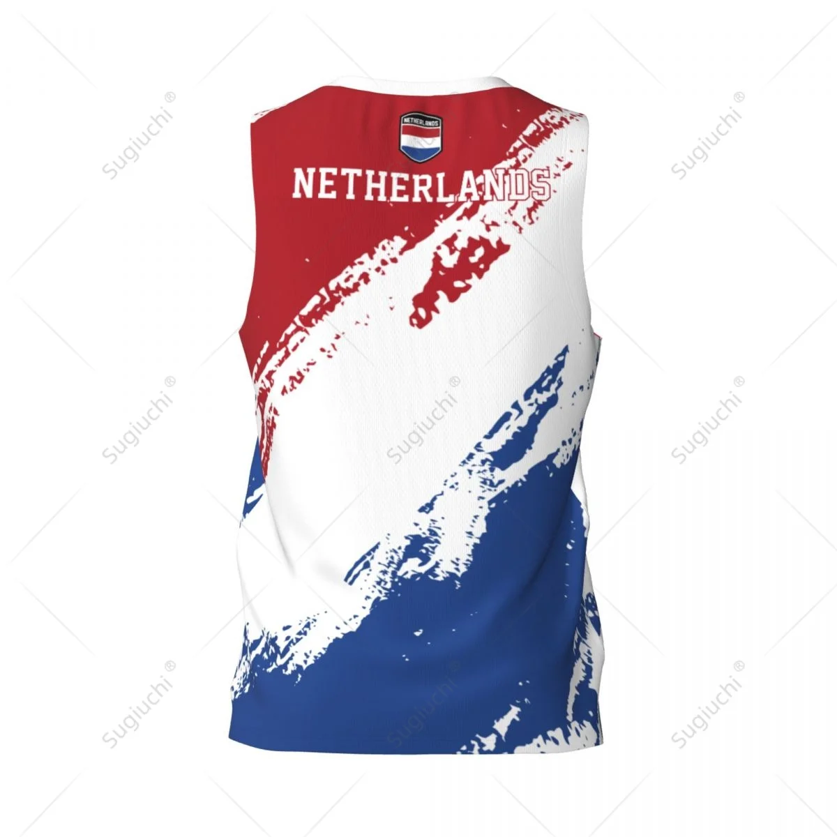 Мужская баскетбольная спортивная футболка с флагом Нидерландов для бега фитнеса