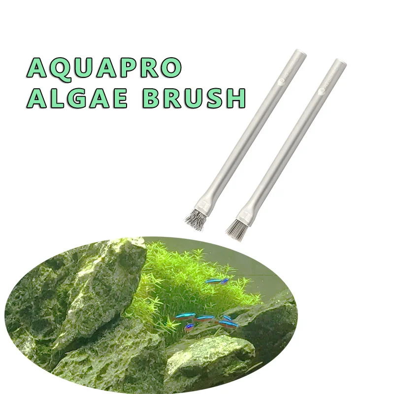 Aquapro Algae Brush Cleaning Brush Fish Tanks And Aquariums Tool Stainless Steel Water Plant ADA Quality Algae Remover Cleaner
