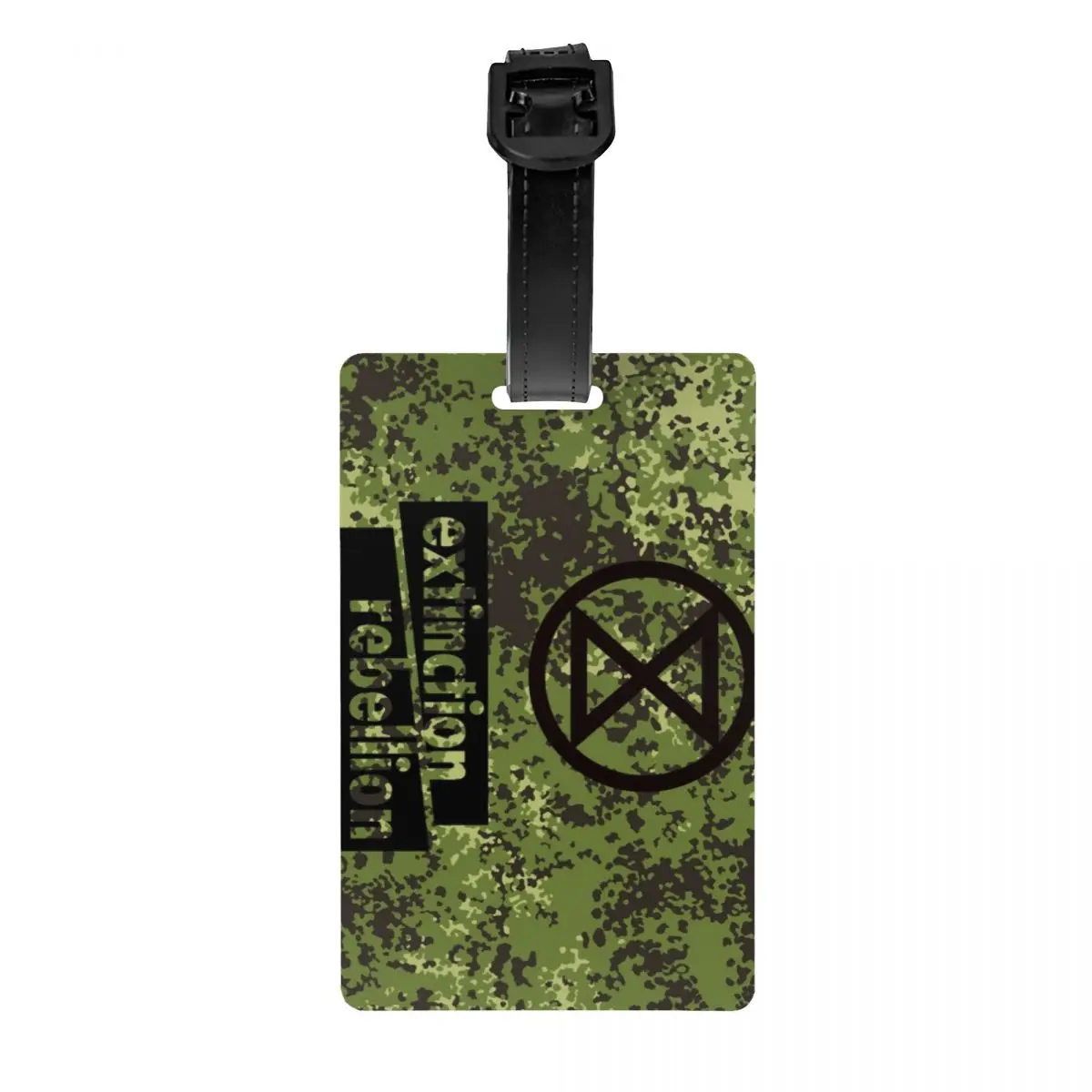 

Extinction Rebellion Camo Luggage Tag Military Camouflage Suitcase Baggage Privacy Cover ID Label