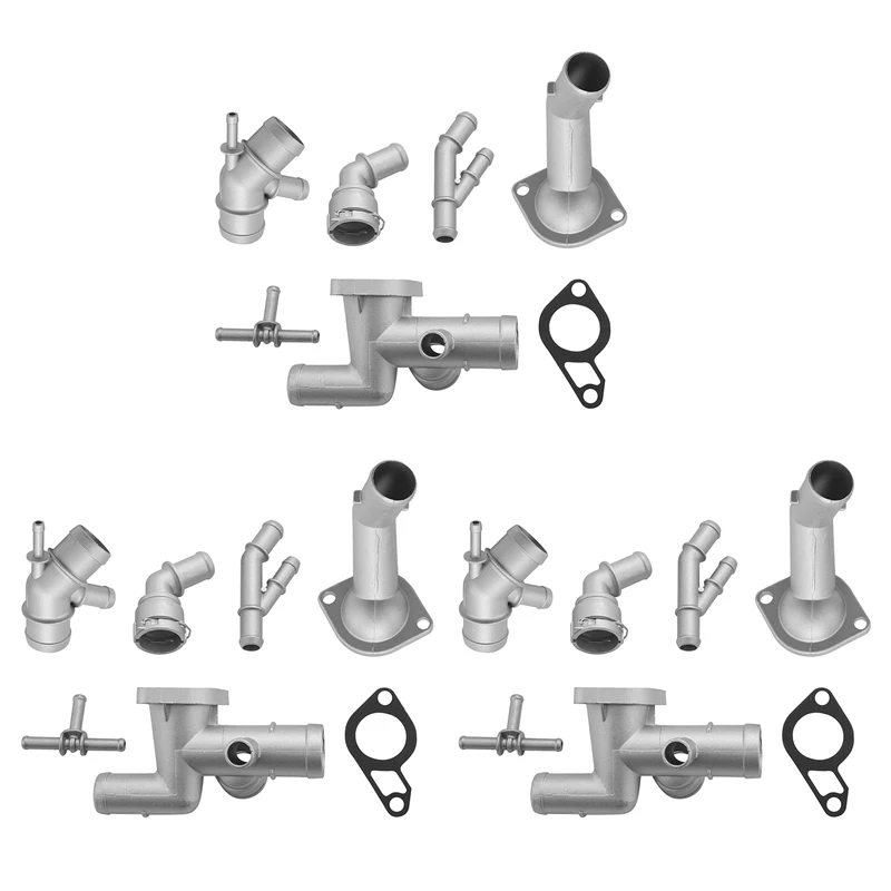 

21Pcs Aluminium Engine Coolant Hose Connector,Coolant Flange Upgrade Kit For Golf MK4 Jetta G-TI 1.8T 2000-2005