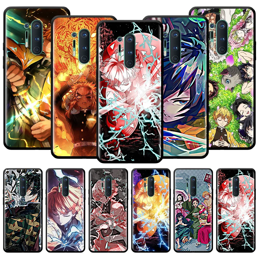

Demon Slayer Silicone Case For Oneplus Nord N100 N200 N10 2 CE Z 7 8 9 9RT 9R 7T 8T Pro 5G Luxury Shockproof Shell Fundas Coque