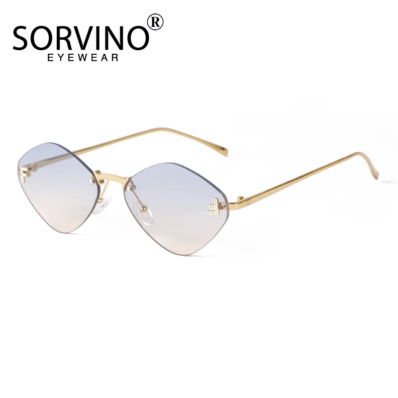 Женские солнцезащитные очки без оправы SORVINO с градиентом и металлической оправой