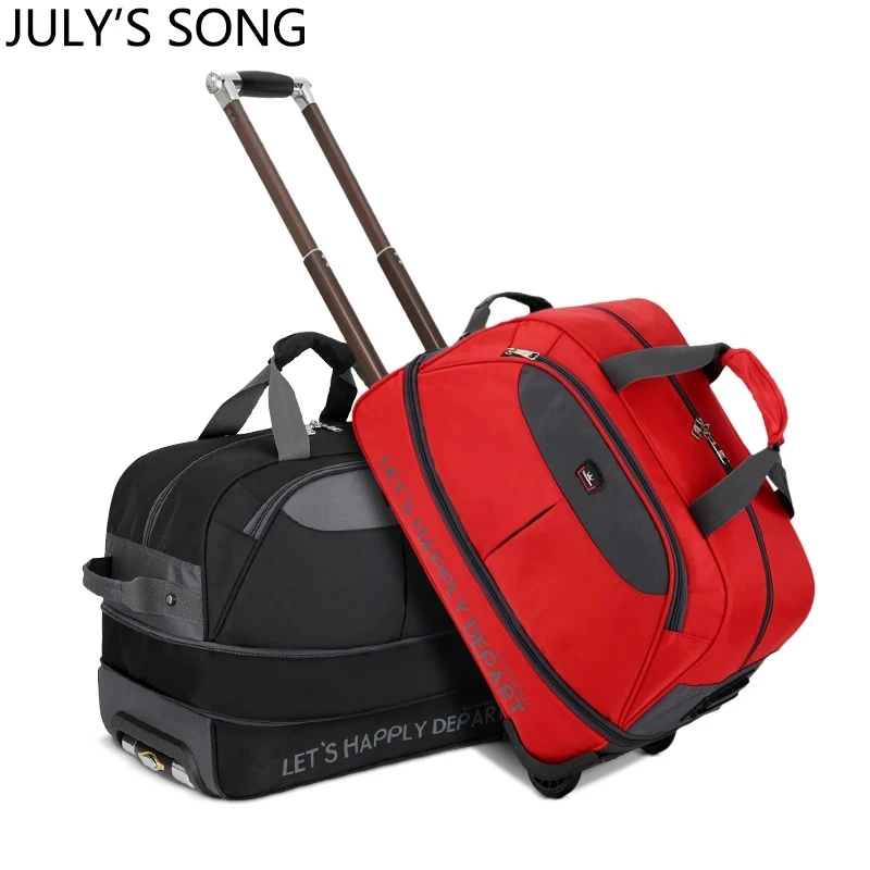 

Дорожные сумки на колесиках JULY'S SONG 20 дюймов, Женская багажная сумка на колесиках, чемодан на колесиках для самолета
