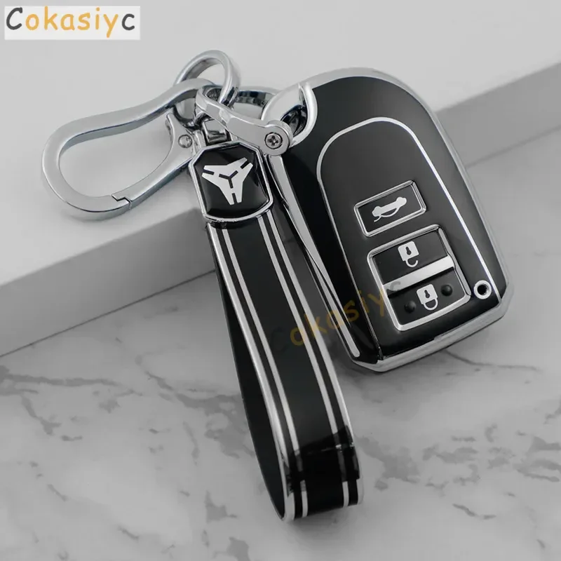 Серебряный чехол для автомобильного ключа из ТПУ Toyota Yaris Yarisl X Hiace Vios Verso Camry Corolla