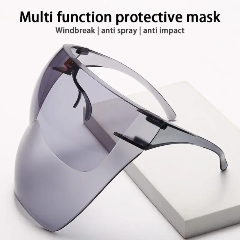 

Widening Section Unisex Face Shield Anti Droplet Dust-proof Anti-UV Anti-Shock Safety Facemask Transparent HD Face Sheild Cover