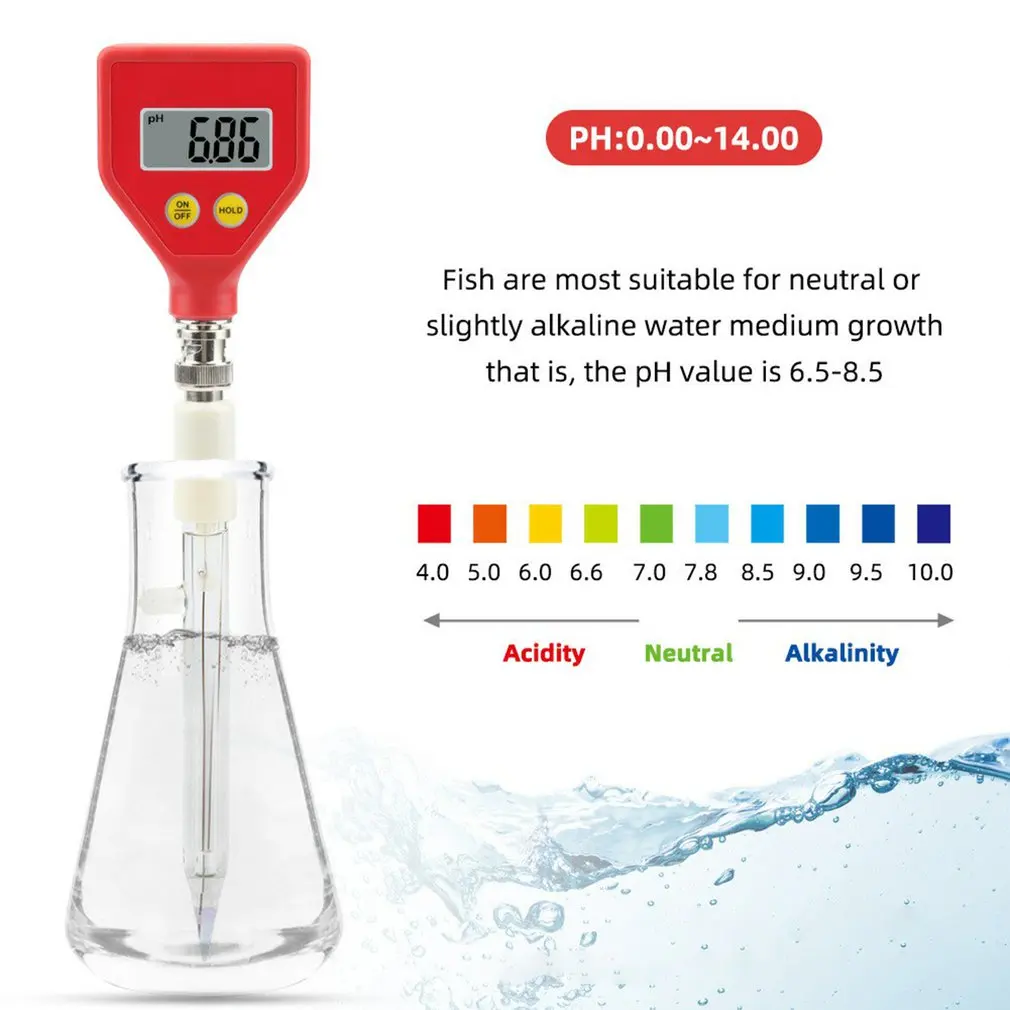 

Digital Food PH Meter Sharp Glass Ph Tester For Water Soil Food PH Meter Moisture Meter Plant Soil Monitor Detector for Plants