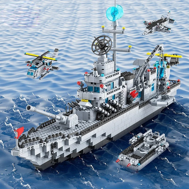 Совместим с конструктором Lego Military Warship боевой круизный лайнер строительные блоки