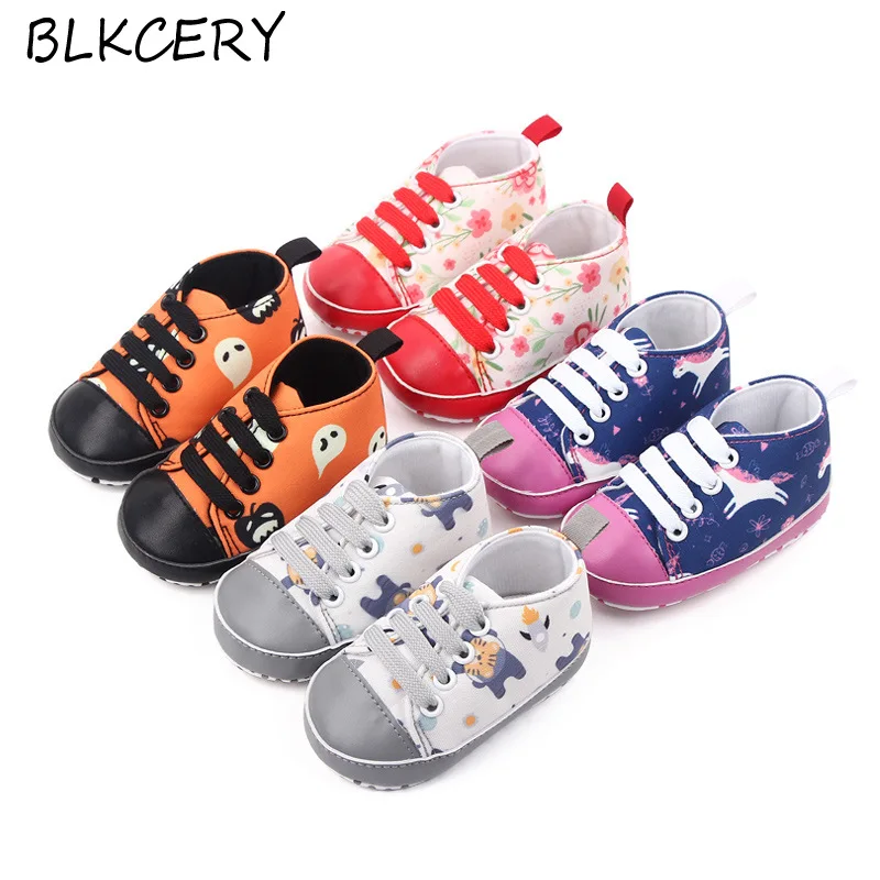 

Brand Newborn Baby Boy Shoes Soft Sole Crib Infant Girl Boots Anti-slip Sneakers Cute Cartoon Tenis First Walkers for 1 Year Old