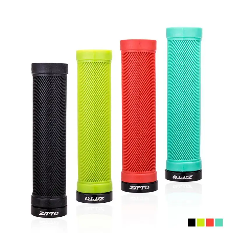 

1Pair ZTTO MTB Handlebar Grips Rubber Lock On Anti Slip Grips For MTB Folding Bike Straight Barrel Bicycle Parts Accessories