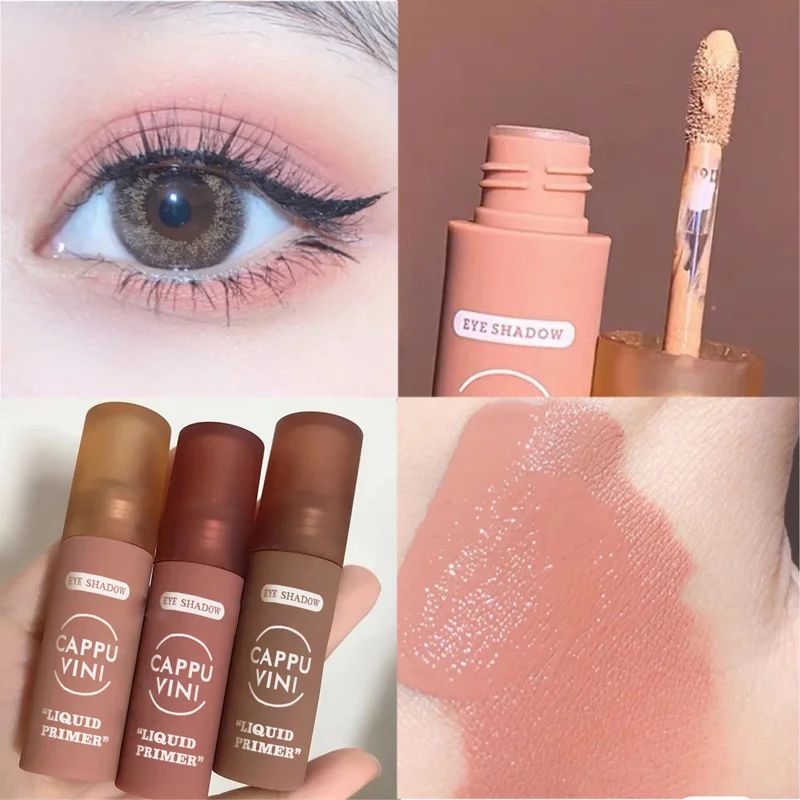 

Velvet Matte Liquid Eyeshadow 6 Colors Lasting Waterproof Apricot Nude Eye Shdaow Natural Cheek Contour Makeup Face Blush Cream