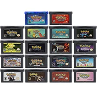 

Video Game Cartridge 32 Bit Game Console Card for GBA Pokemo Games Series Glazed Light Platinum Liquid Crystal