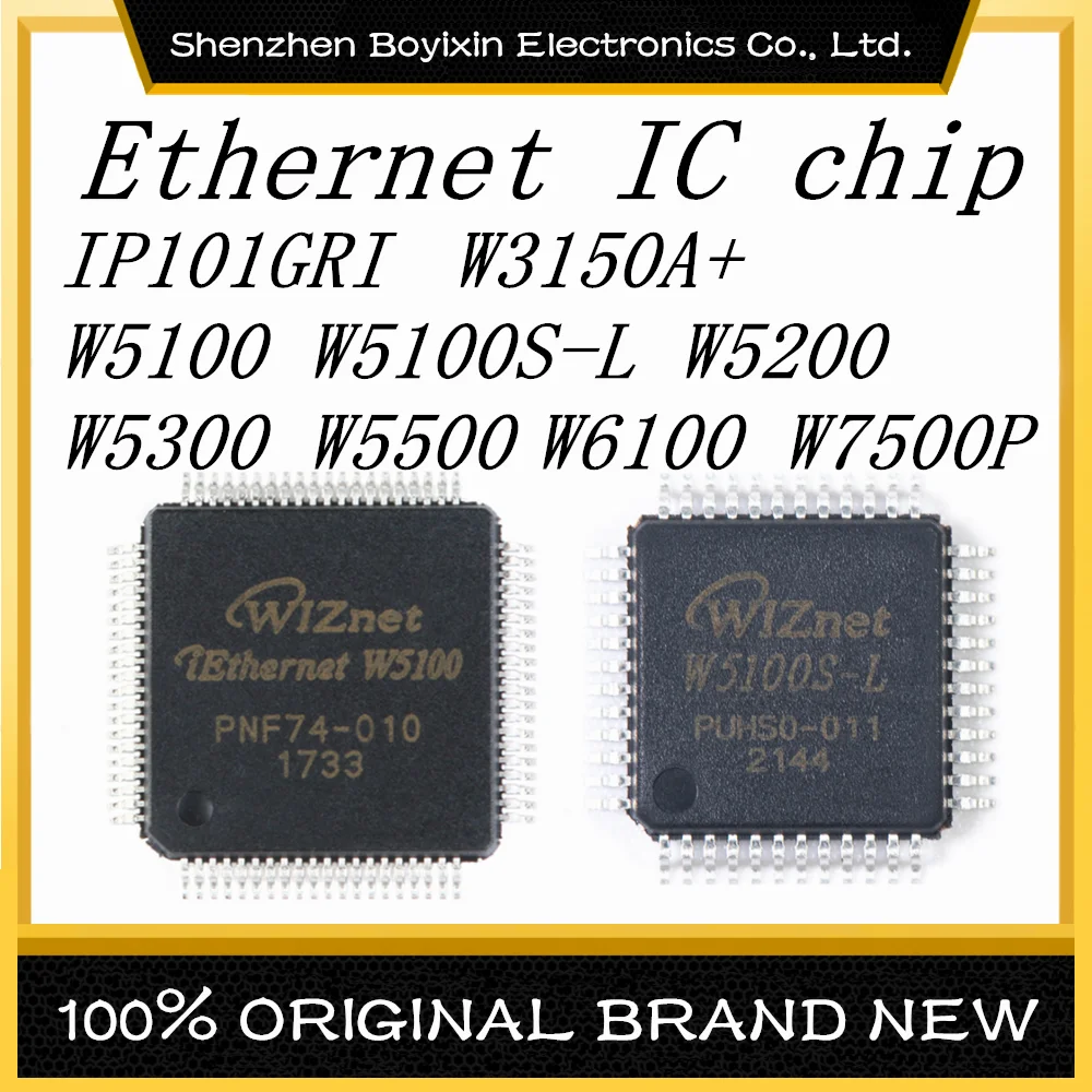 W3150A+ W5100 W5100S-L W5200 W5300 W5500 W6100 W7500P IP101GRI New original genuine Ethernet IC chip