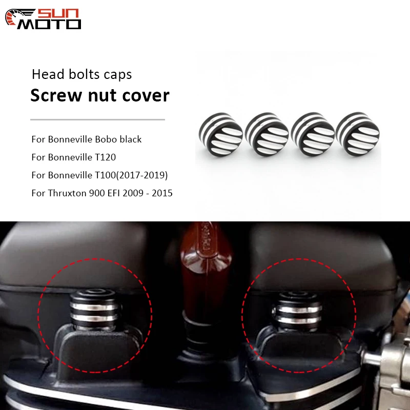 

4 шт., головки для триумфа thruxстона 900 EFI Bonneville T120 T100 2017 2018 2019