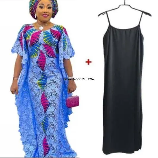 

Роскошное кружевное Африканское платье для женщин, кафтан, африканская одежда, Африканское женское традиционное вечернее длинное платье, а...