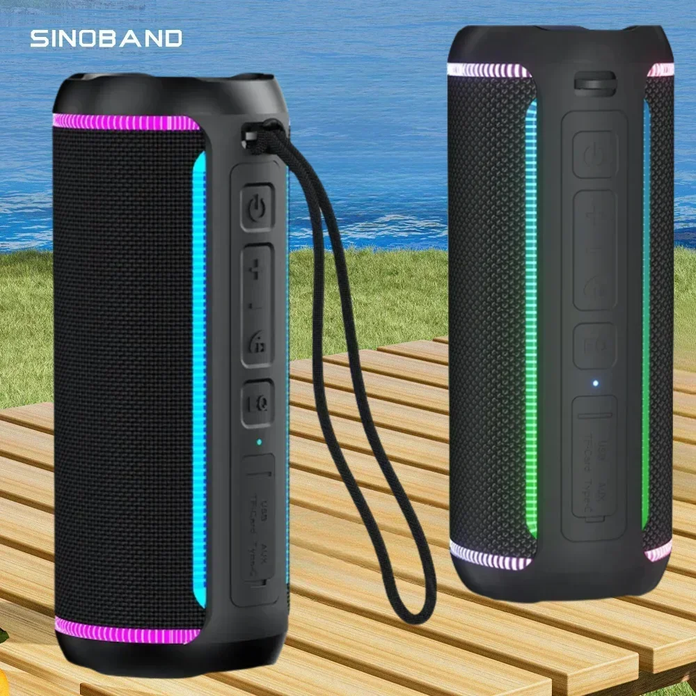 2025 Новый мощный Bluetooth-динамик, портативный уличный водонепроницаемый сабвуфер, 3D-колонка объемного звука с RGB-подсветкой, TWS TF-карта (art.: 3920cd3870cf1) - 3920cd3870cf1