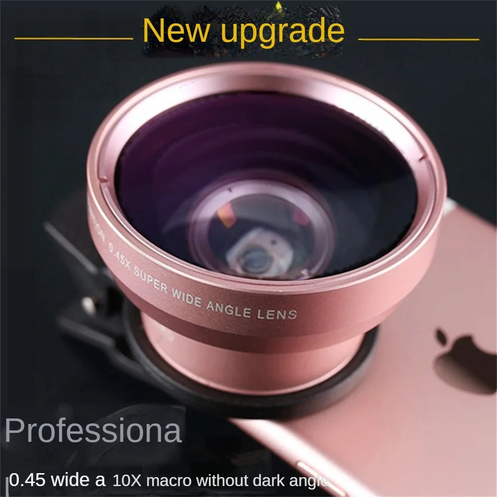 

2 In 1 Hd Lens Wide Angle Lens Universal Mobile Phone Lens Clip Camera Lens Super Wide-angle Macro Camera 37mm Micro Lens Lens
