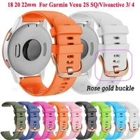 original watch band for garmin vivoactive 3 venu 2 sq vivoactive 4 4s forerunner 645 245m silicone strap watchband accessories