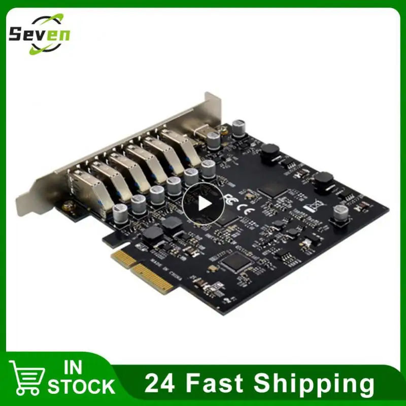 

For Btc Mining Miner Usb3.1 Pci Express Controller Computer Expansion Card Adapter 6 Slots Pci-e X4 To 2 Type C Expansion Card