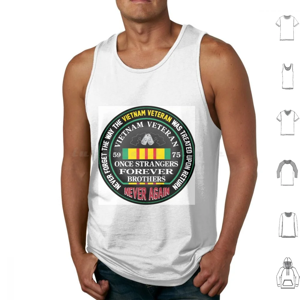 Бесзабудьте о вьетнамских ветеранах хлопковые майки с принтом Вьетнам никогда