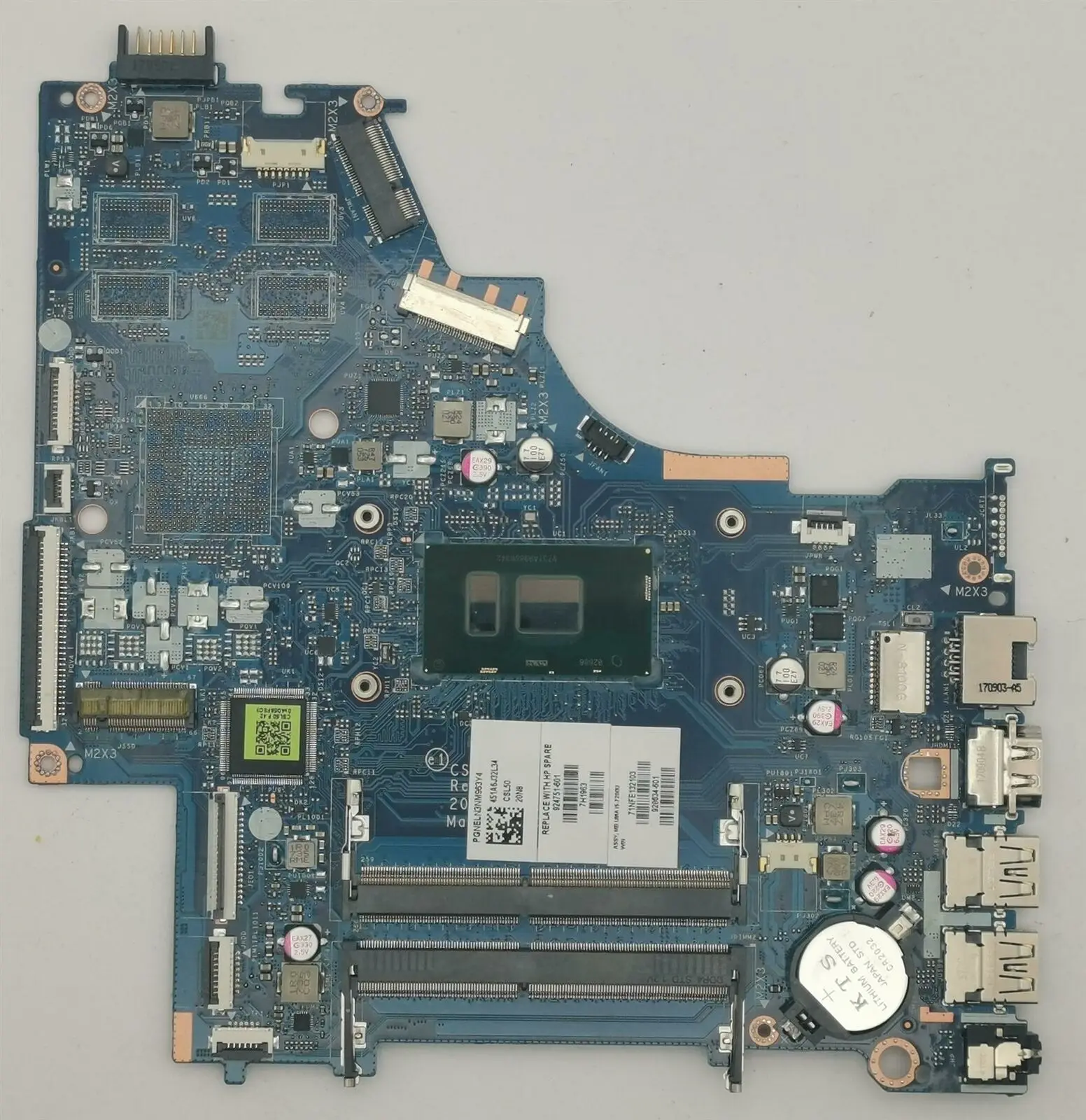 

Genuine FOR HP 15-BS Motherboard Main Board Core i5-7200U 924751-601